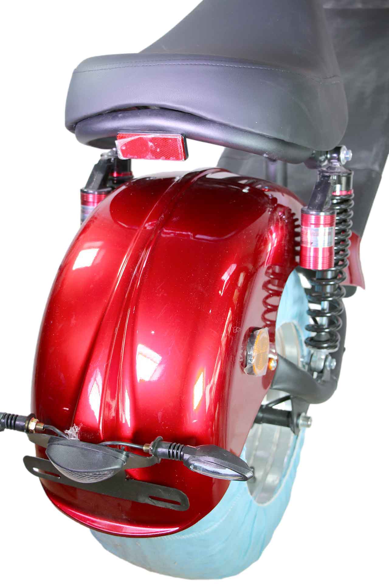 Motorrad Chopper RE10CP4 Elektro-Chopper Burgundy Rot 45km/h 60V25Ah Alufelgen 3kW