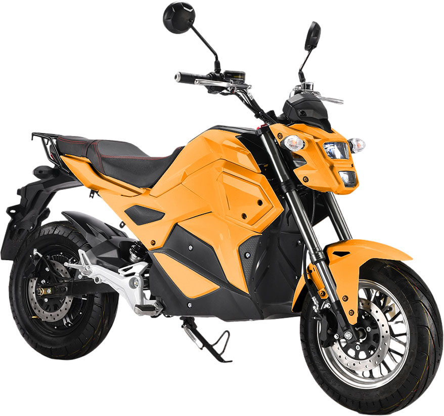 Elektro Motorrad RE8 Orange 45km/h 72V20Ah Lead Accid Alufelgen Naked Bike