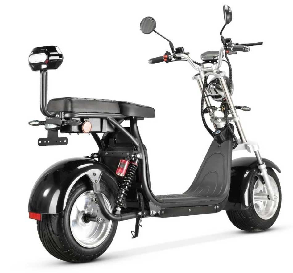 25km/h Mofa RocknBikes CP1.6 Alu-Felgen Motorroller Elektroscooter Schwarz 60V25Ah Akku