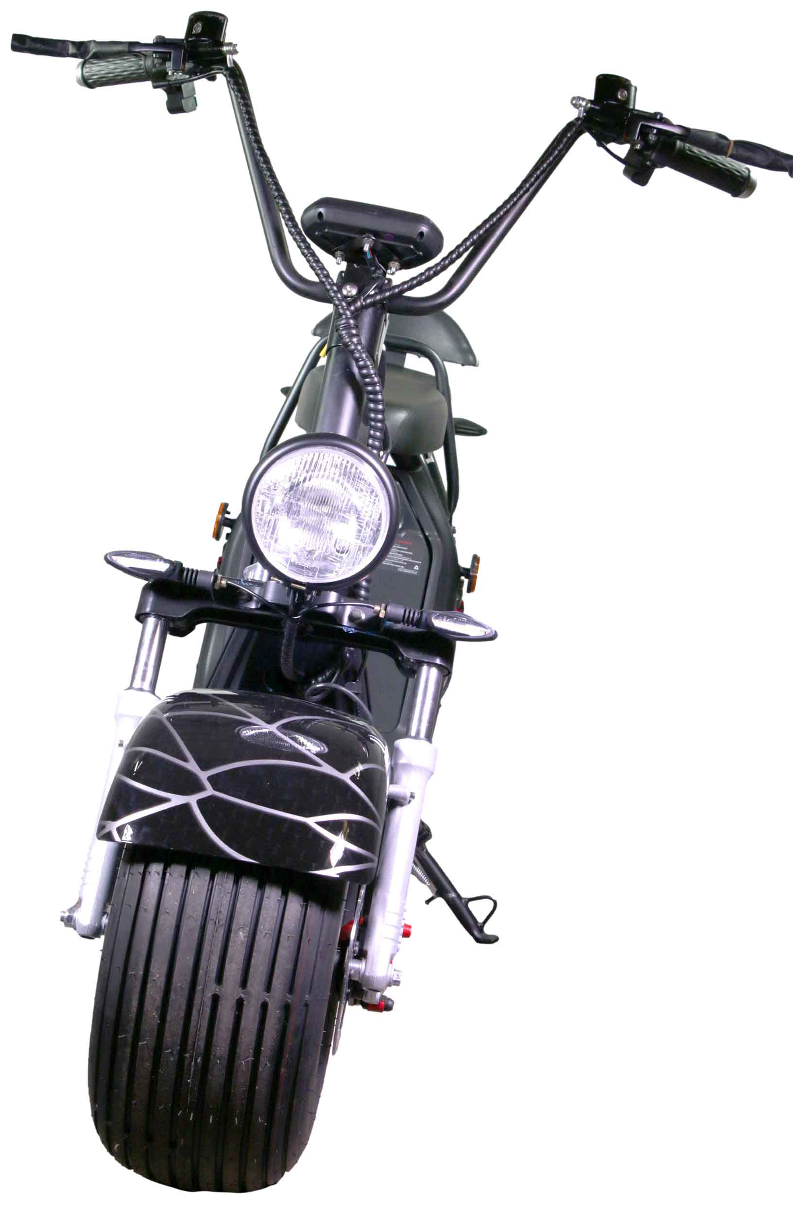 HR-2 RocknBikes Elektroroller Motorroller 45km/h Harley Scooter CitiCoco Spider Black Akku 60V20Ah Akku