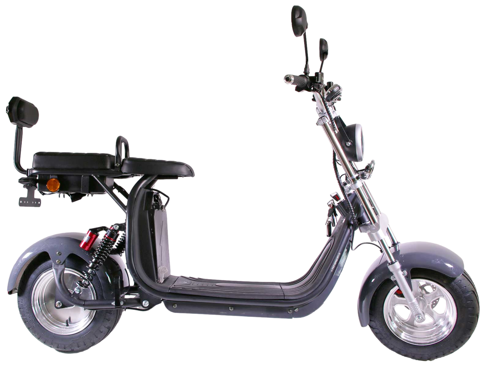 25km/h Elektroroller Mofa Version RocknBikes CP1.6 Steingrau  Alu-Felgen Motorroller Elektroscooter mit 60V20Ah Akku