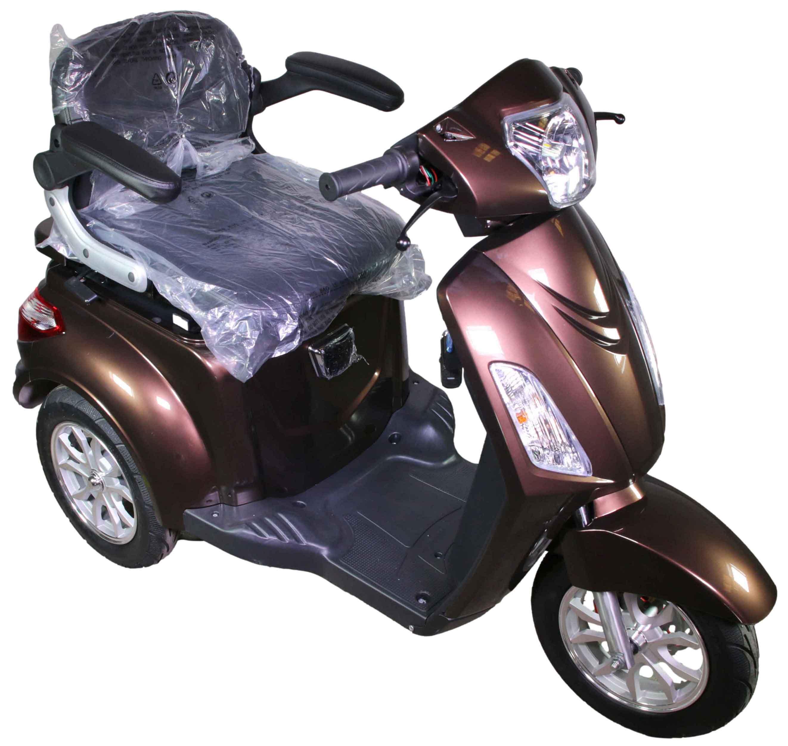 Rocknbikes R500 Elektro-Seniorenmobil Braun metallic 25km/h Akku 60V20aH Senioren Roller E-Scooter Roller