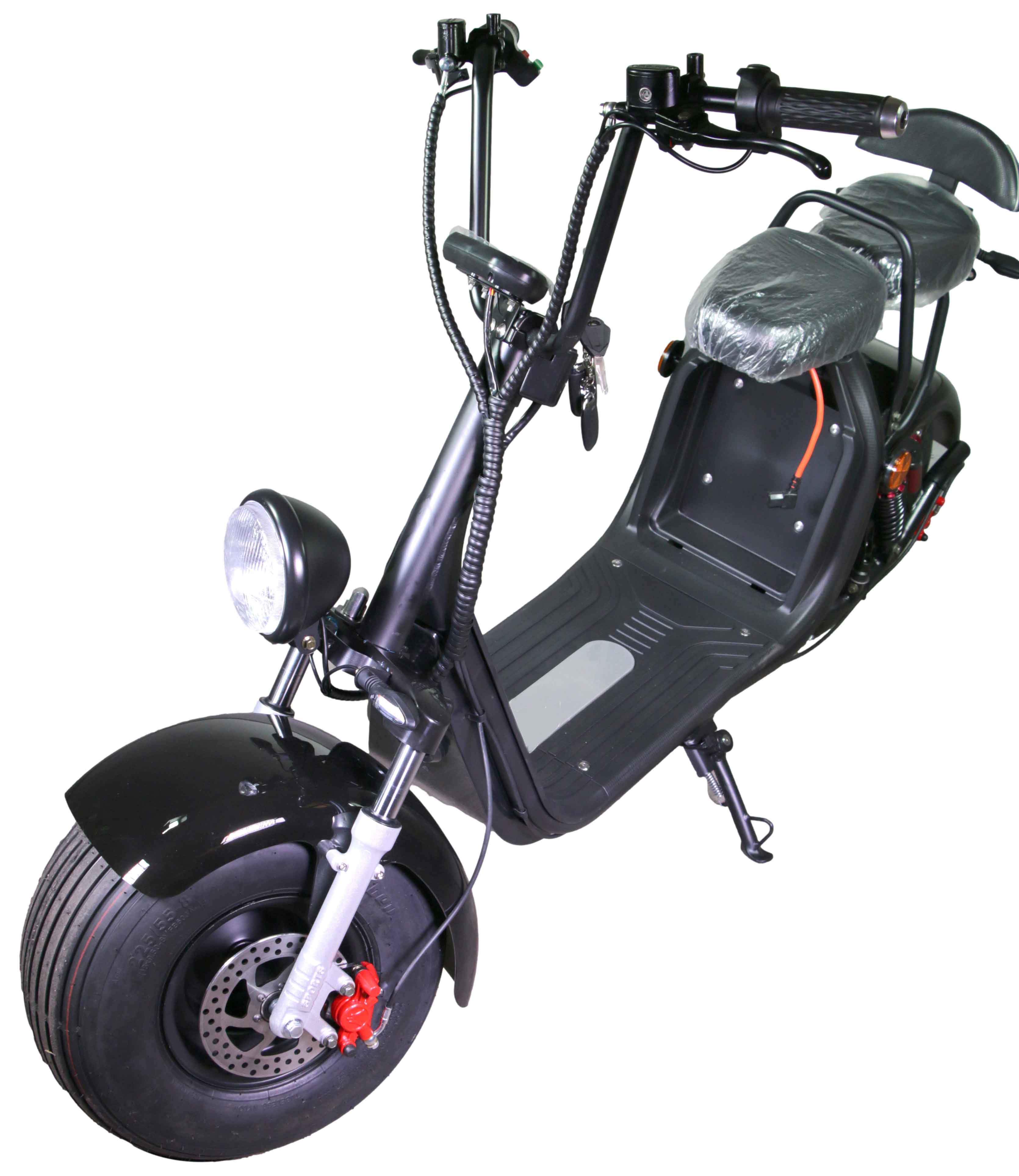 HR-2 45km/h 60V20Ah RocknBikes Elektroroller Motorroller Mokick Harley Scooter CitiCoco Black Shiny Akku 60V20Ah