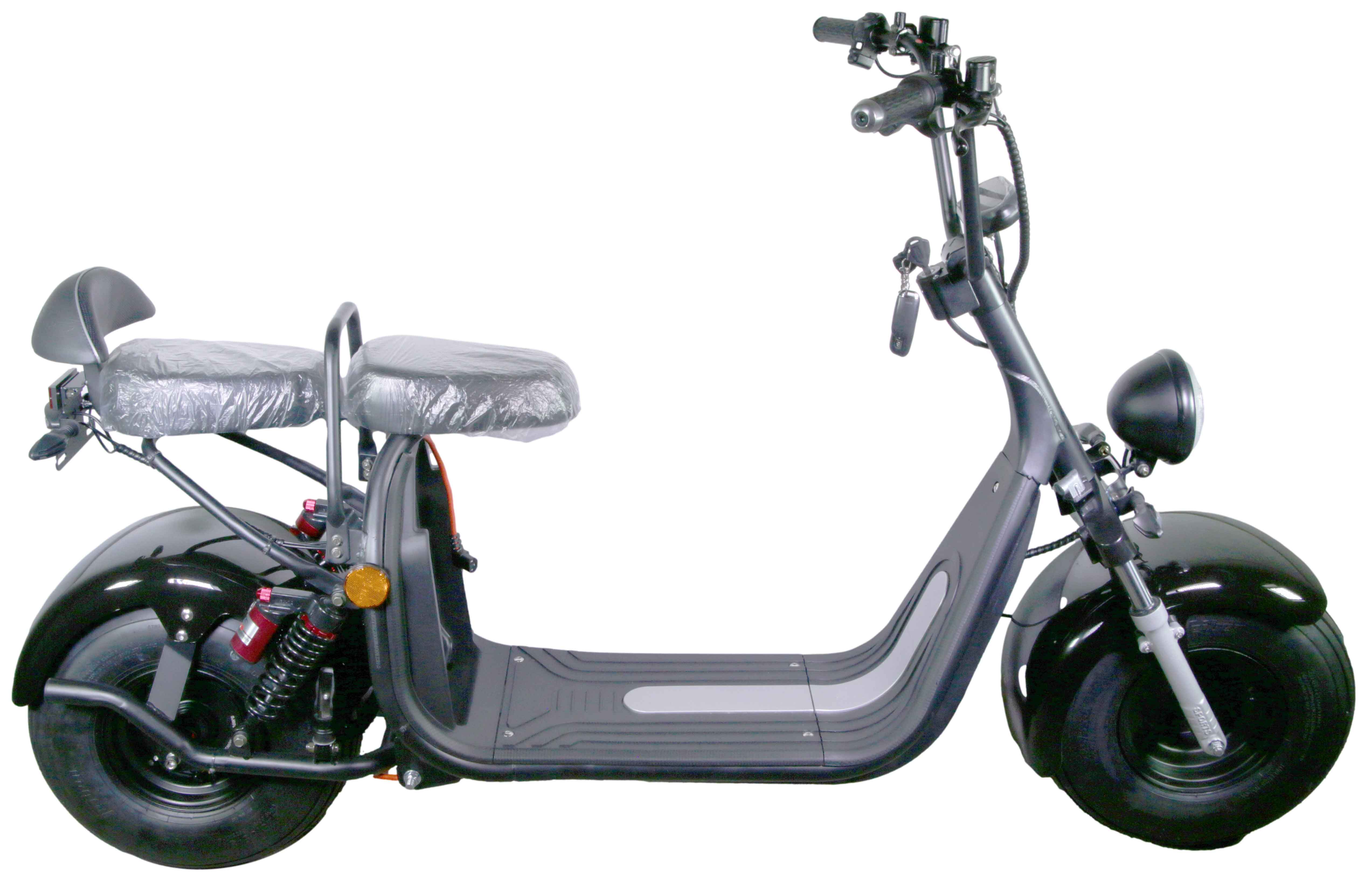 HR-2 45km/h 60V20Ah RocknBikes Elektroroller Motorroller Mokick Harley Scooter CitiCoco Black Shiny Akku 60V20Ah