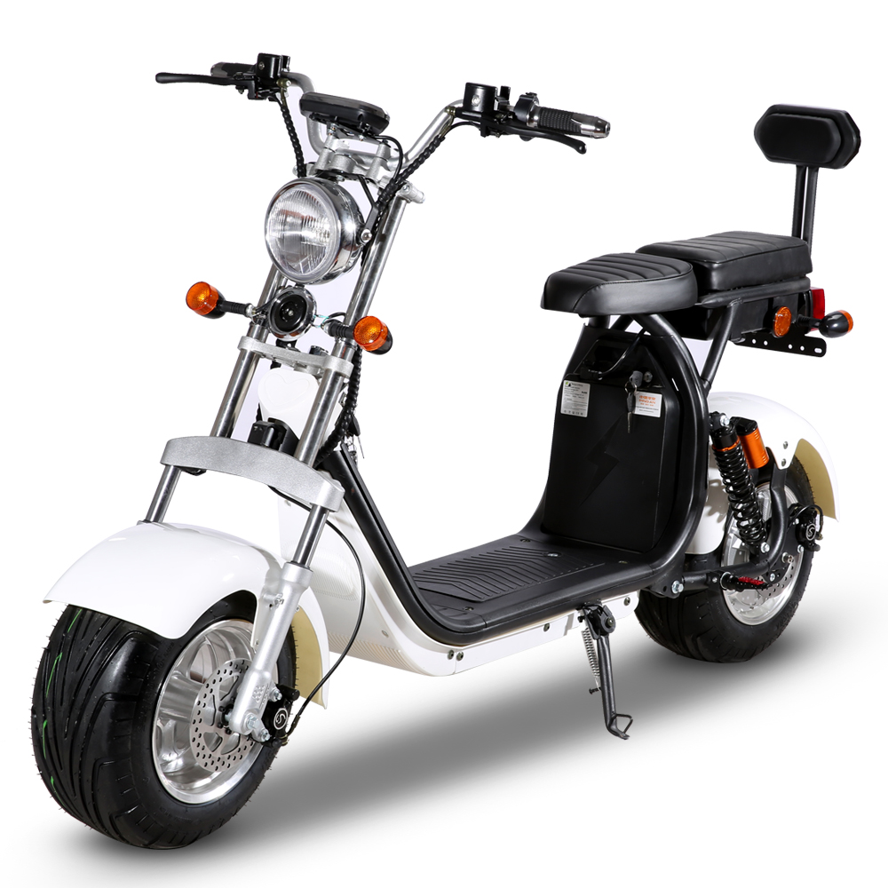 60V20Ah RocknBikes CP1.6 Alu-Felgen Motorroller 45km/h Elektroscooter Weiss 60V20Ah Akku komplett zusammengebaut