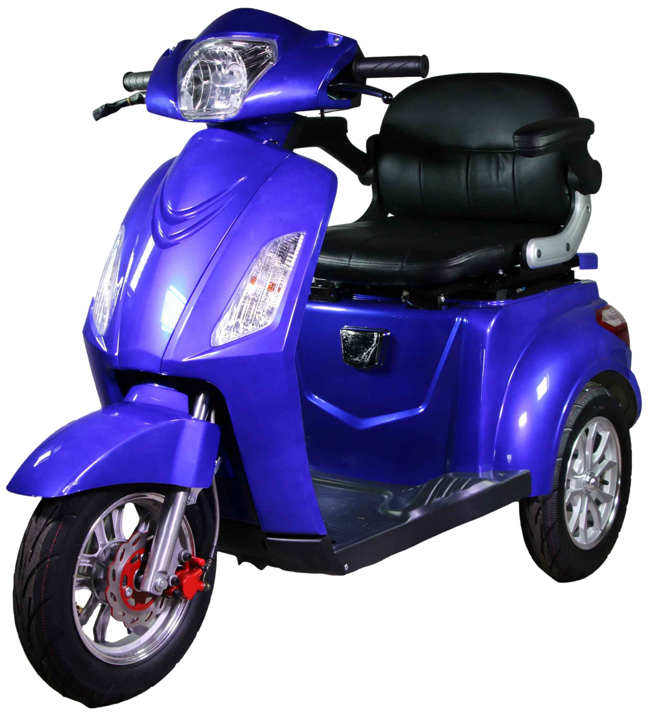 STRONIERT !!!!  Rocknbikes R500 Elektro-Seniorenmobil Blau Deep Blue Metallic 25km/h Akku 60V20aH Senioren Roller E-Scooter Roller Blue