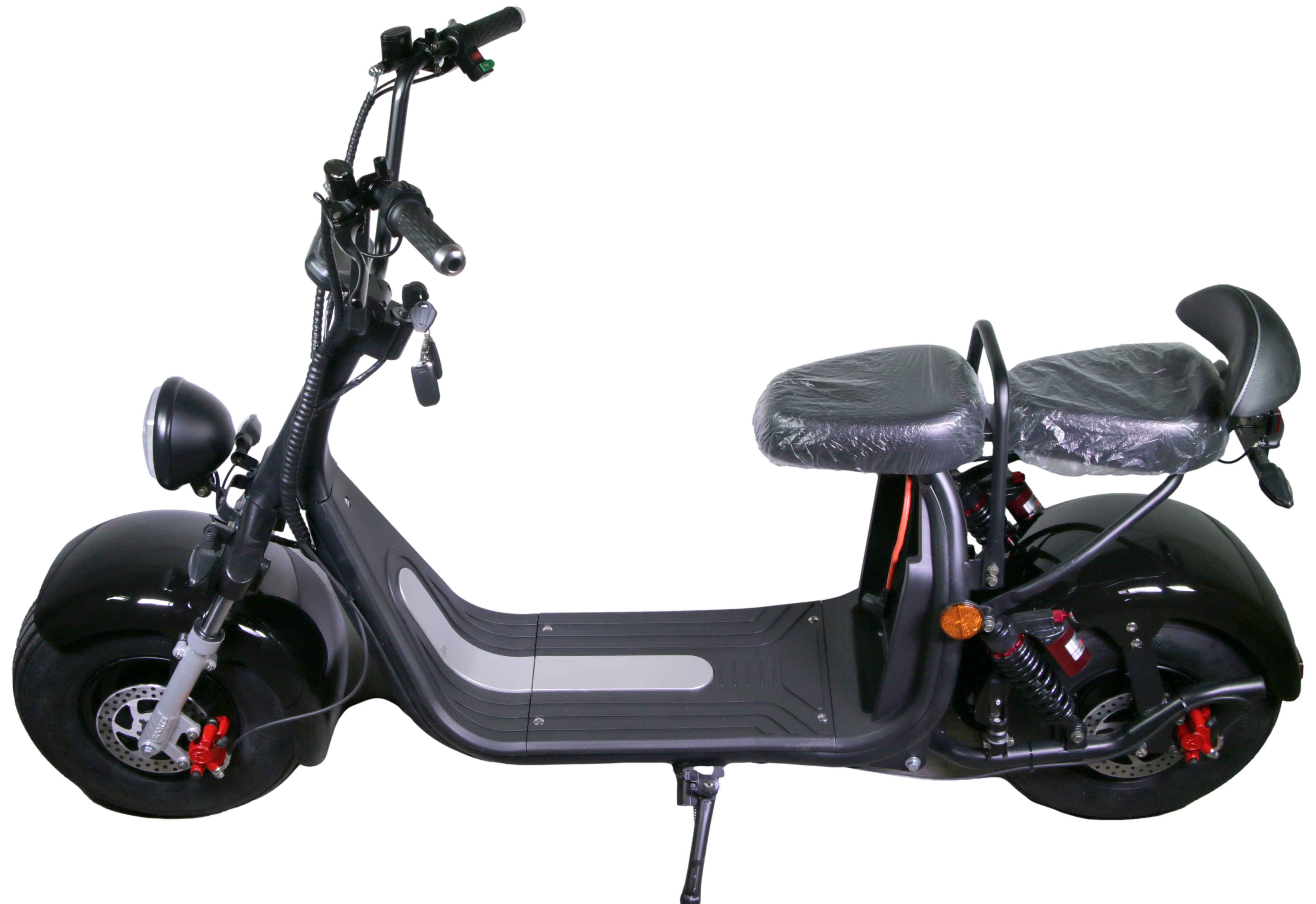 HR-2 25km/h Mofa ohne Akku RocknBikes Elektroroller Motorroller  Harley Scooter CitiCoco Black Shiny