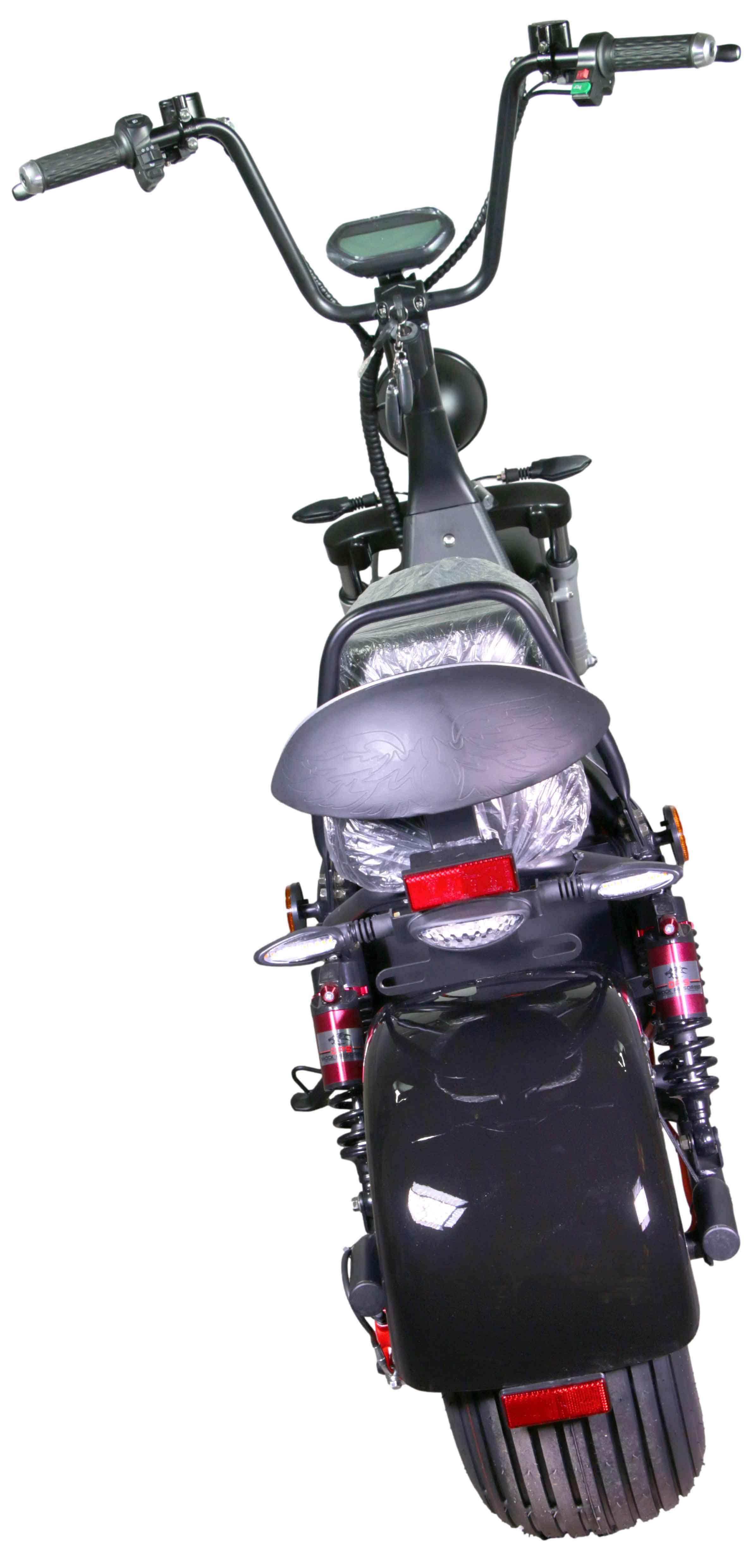 HR-2 45km/h 60V20Ah RocknBikes Elektroroller Motorroller Mokick Harley Scooter CitiCoco Black Shiny Akku 60V20Ah