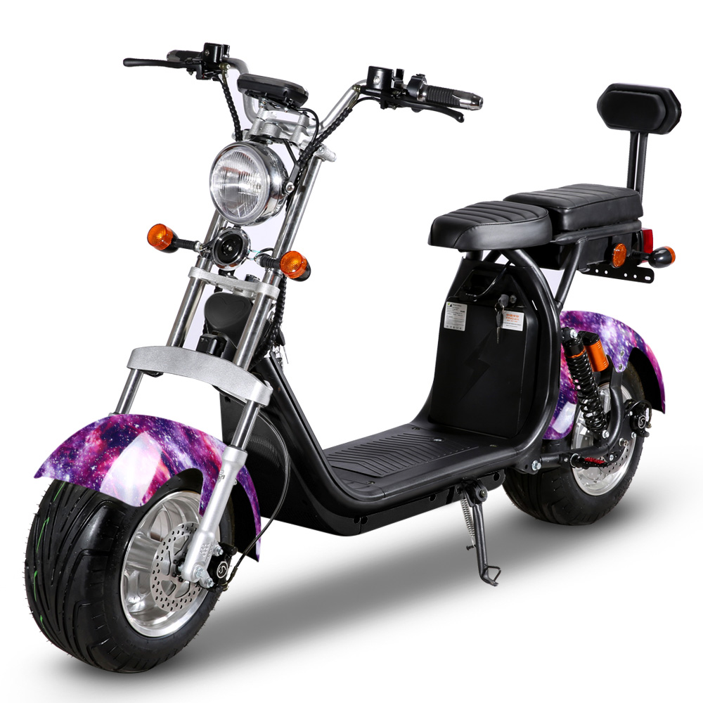 25km/h Mofa Version RocknBikes CP1.6 weiss Alu-Felgen Motorroller Elektroscooter Weiss mit 60V20Ah Akku