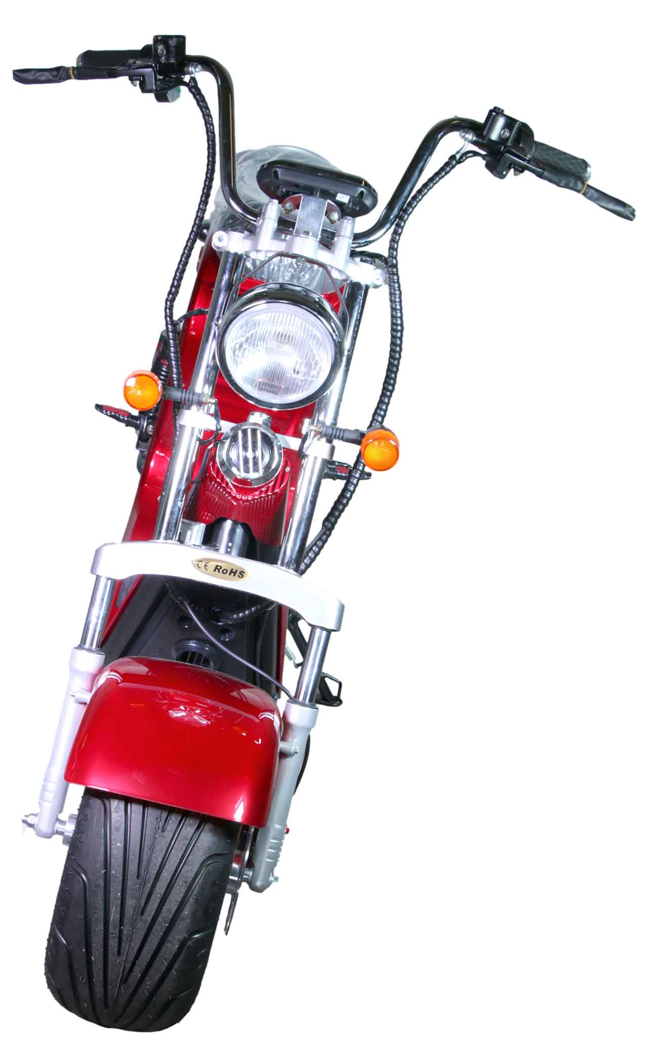 RocknBikes Harley Scooter REH05 8-4 Burgundy Rot metalic Elektro Motorroller Scooter CityCoco Alu Felgen Akku 60V20Ah