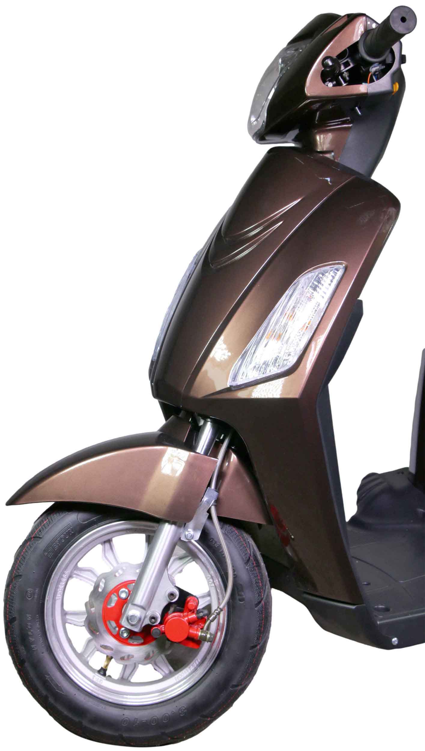 Rocknbikes R500 Elektro-Seniorenmobil Braun metallic 25km/h Akku 60V20aH Senioren Roller E-Scooter Roller