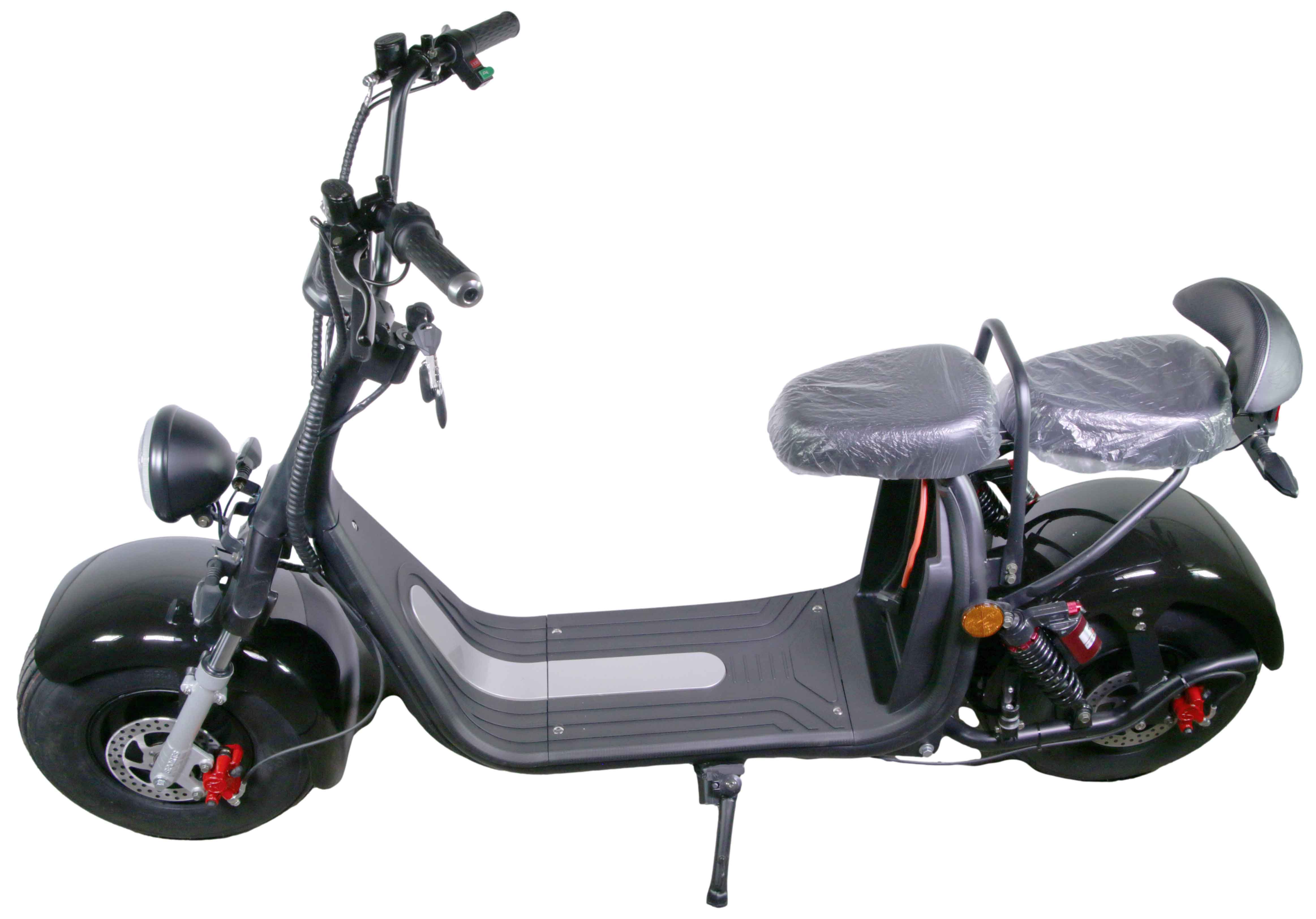 HR-2 25km/h Mofa ohne Akku RocknBikes Elektroroller Motorroller  Harley Scooter CitiCoco Black Shiny