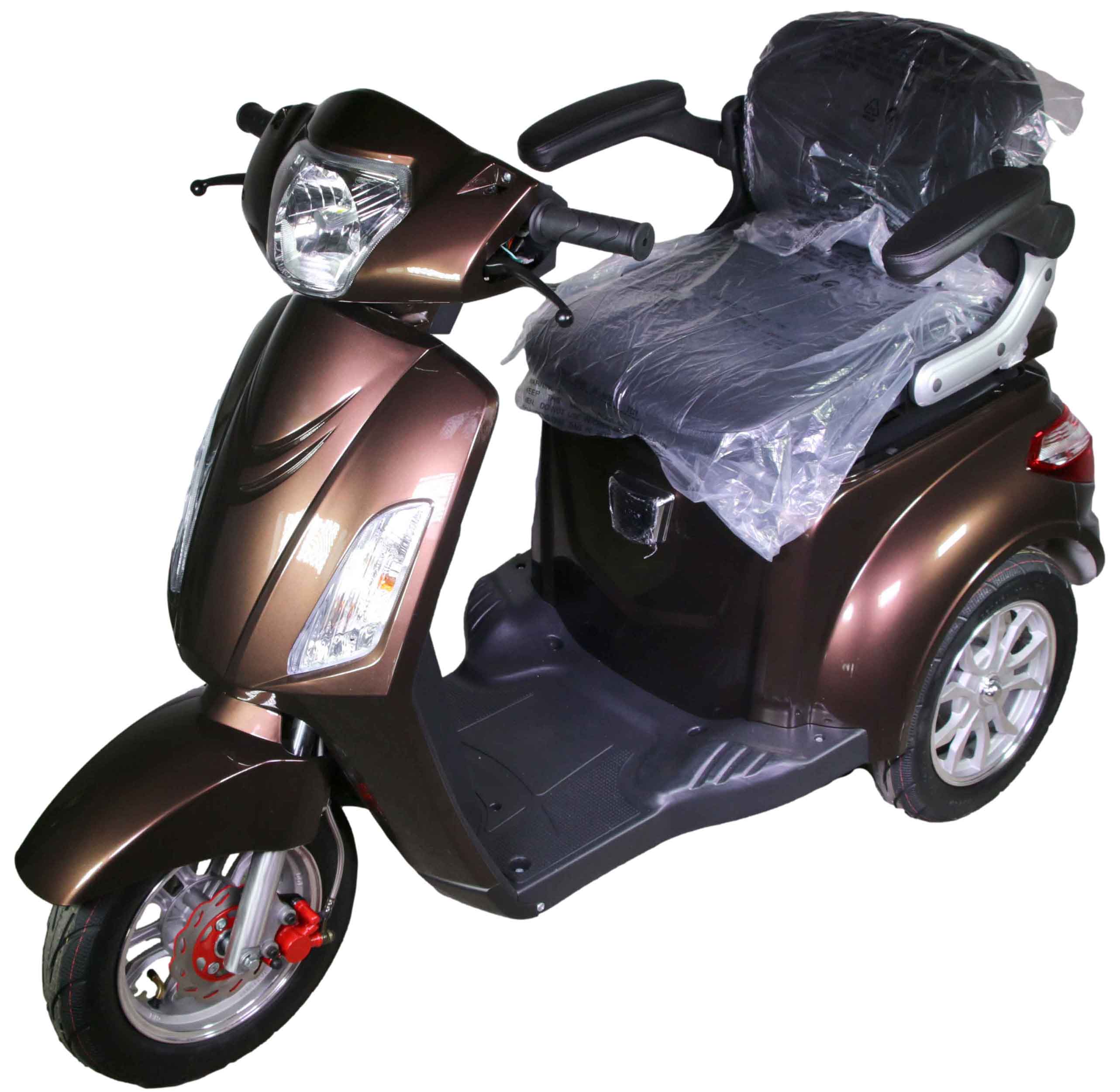 Rocknbikes R500 Elektro-Seniorenmobil Braun metallic 25km/h Akku 60V20aH Senioren Roller E-Scooter Roller